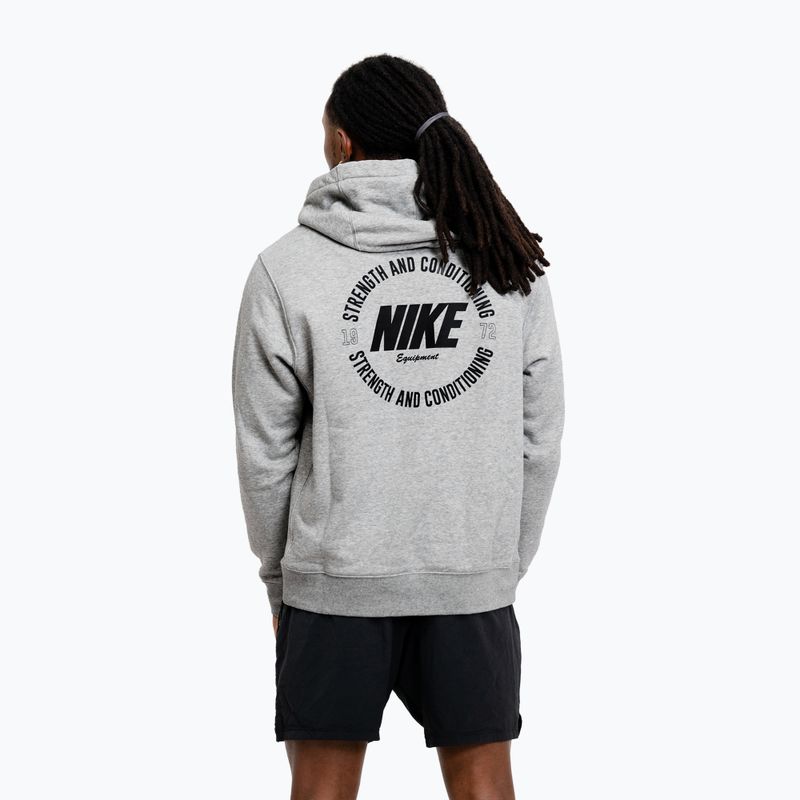 Pánská mikina Nike Strength S&C Hoodie heather grey/black 3