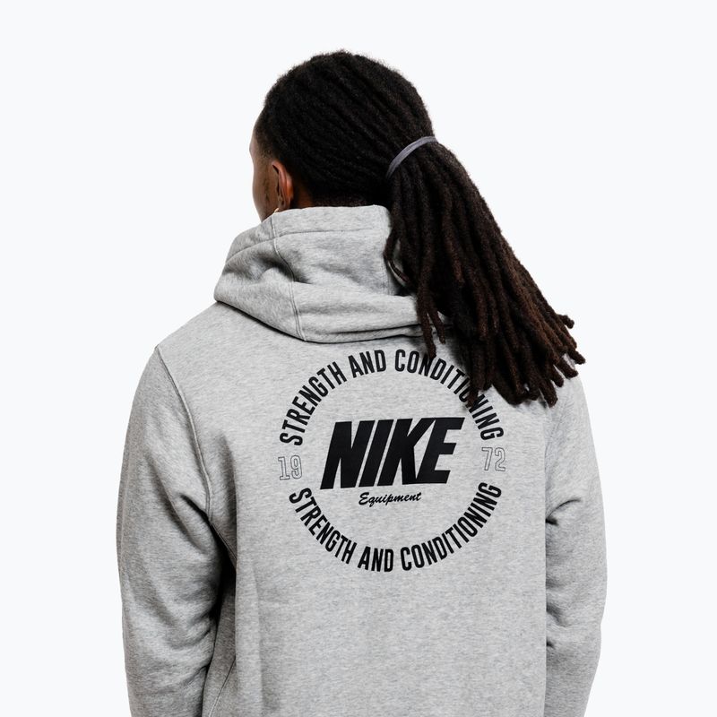 Pánská mikina Nike Strength S&C Hoodie heather grey/black 5