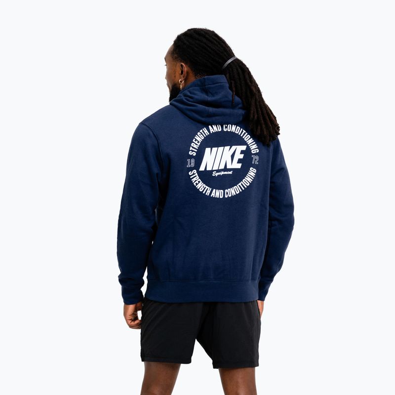 Pánská mikina Nike Strength S&C Hoodie navy/white 3