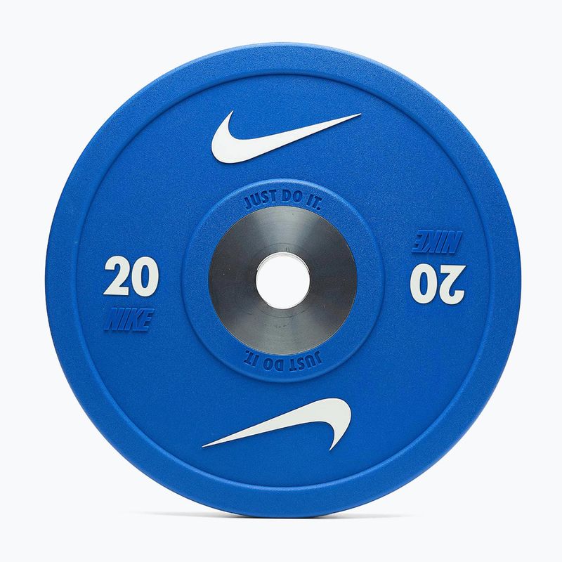 Olympijské bumperové závaží Nike Strength Pro Urethane Bumper Plates 20 kg blue/white