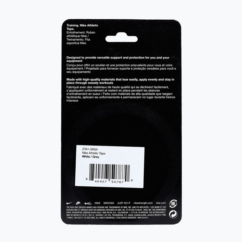 Kohezivní elastický obvaz Nike Strenght Athletic Tape white/grey 8