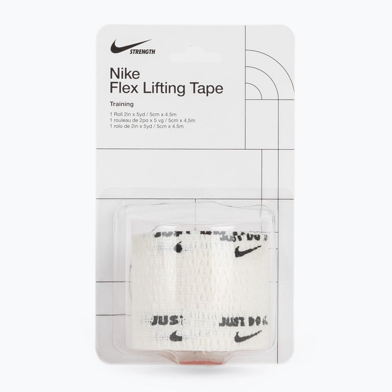 Elastický kohezivní obvaz Nike Strenght Flex Lifting Tape bílá/černá
