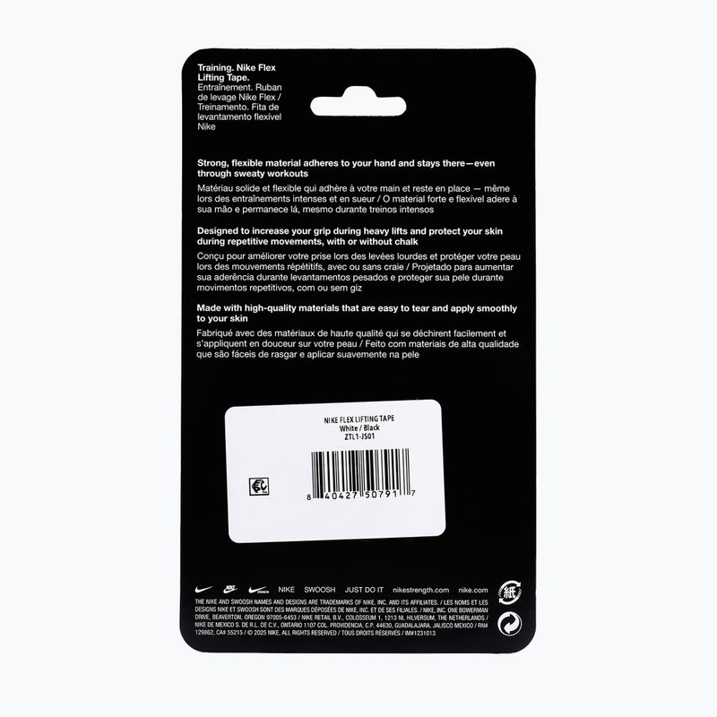 Kohezivní elastický obvaz Nike Strenght Flex Lifting Tape white/black 6