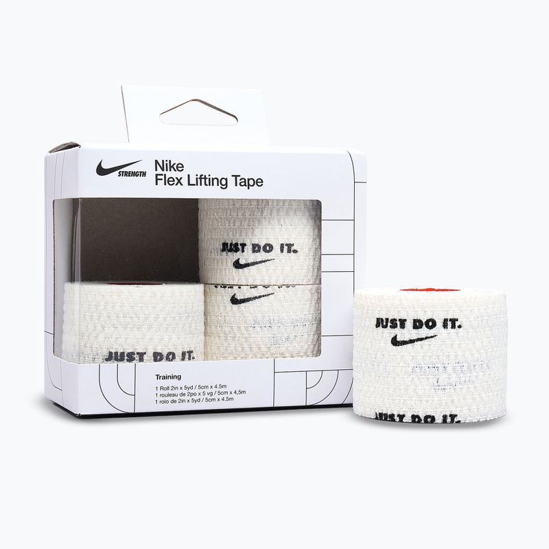 Kohezivní elastický obvaz Nike Strenght Flex Lifting Tape white/black 2