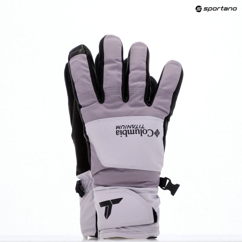 Dámské trekingové rukavice Columbia PowBound lavender pearl/shale purple/black 3