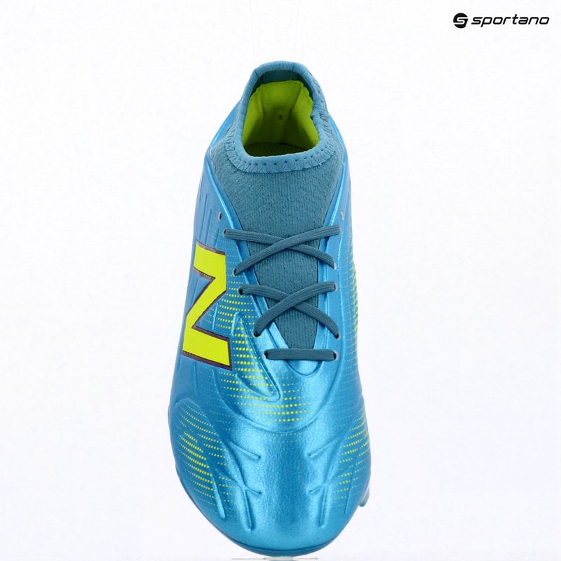 Dětské kopačáky New Balance Tekela Team V5 FG metallic blue/alkaline green 9
