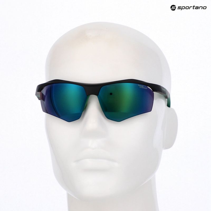 Pánské sluneční brýle Polaroid PLD 7055/S matte black green/green mirror polarized hc 9