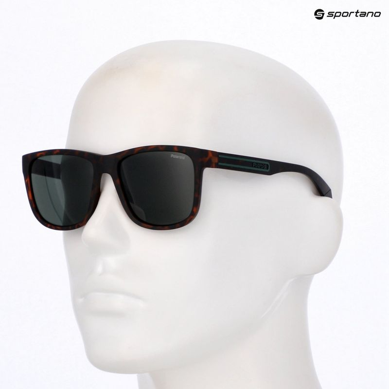 Pánské sluneční brýle Polaroid PLD 2155/S matte brown havana/green polarized 9