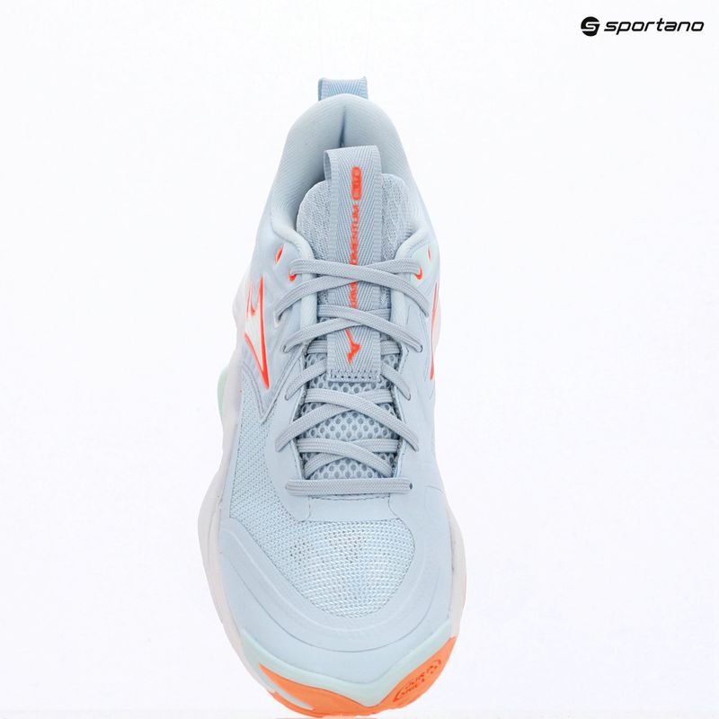 Dámské volejbalové boty Mizuno Wave Momentum Elite blue finch/white/lava orange 9