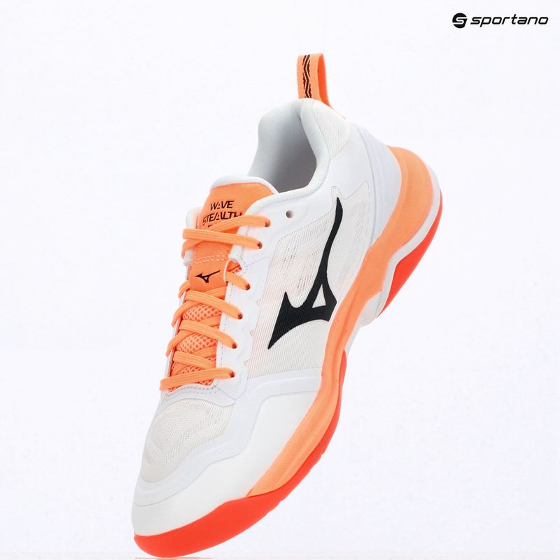 Házenkářské boty Mizuno Wave Stealth Elite white/lava orange 9