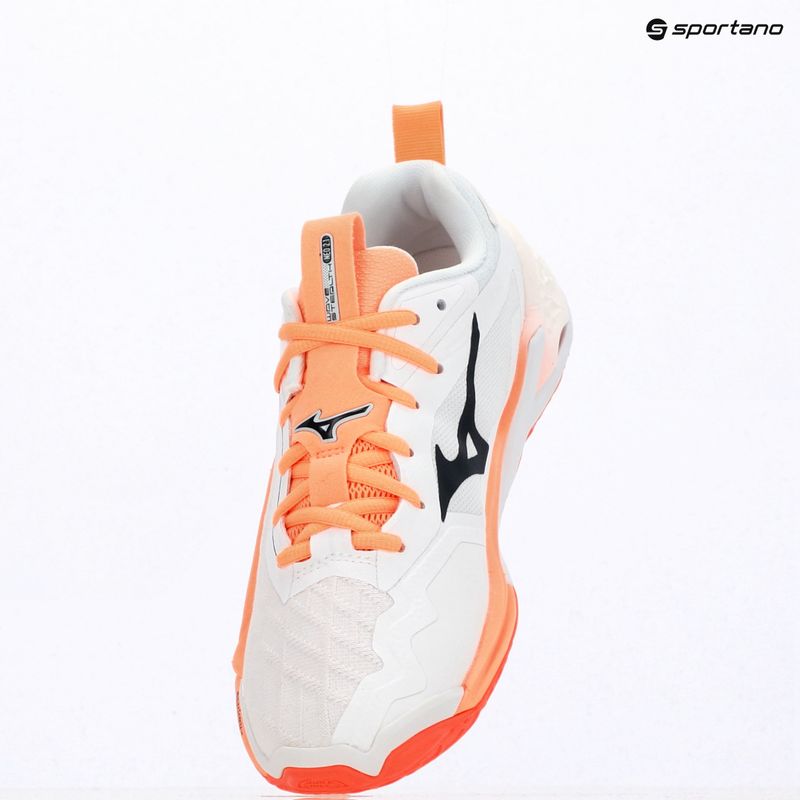 Házenkářské boty Mizuno Wave Stealth Neo 2.1 white/black/flamingo coral 14