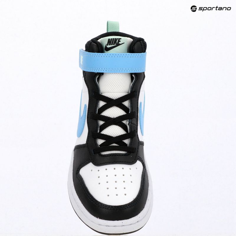 Dětské boty do vody Nike Court Borough Mid 2 white/black/arctic green/football blue 8