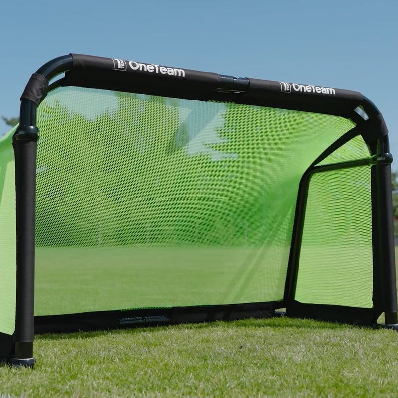 Fotbalová branka OneTeam SWIFTGOAL 150 x 90 cm foldable black/green 13
