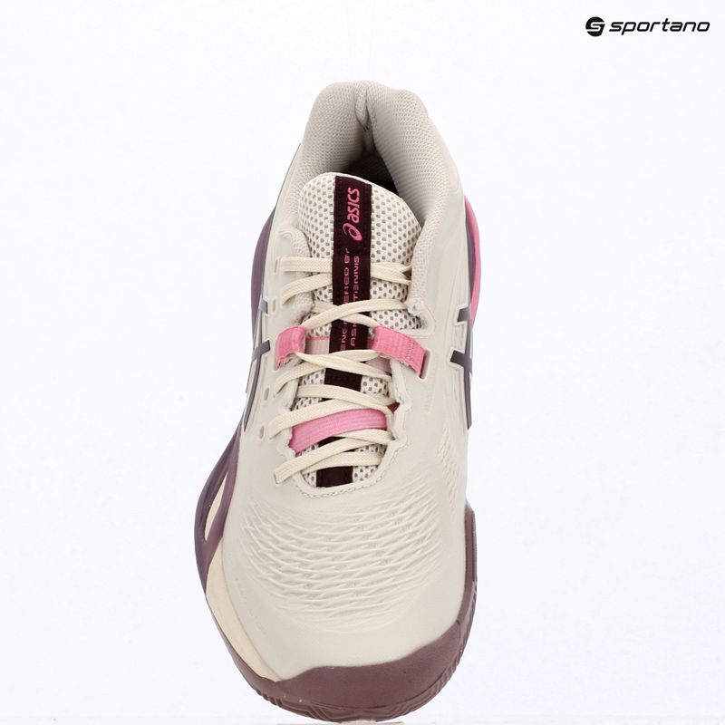 Dámské tenisové boty ASICS Gel-Resolution X Clay soft oat/dark aubergine 14