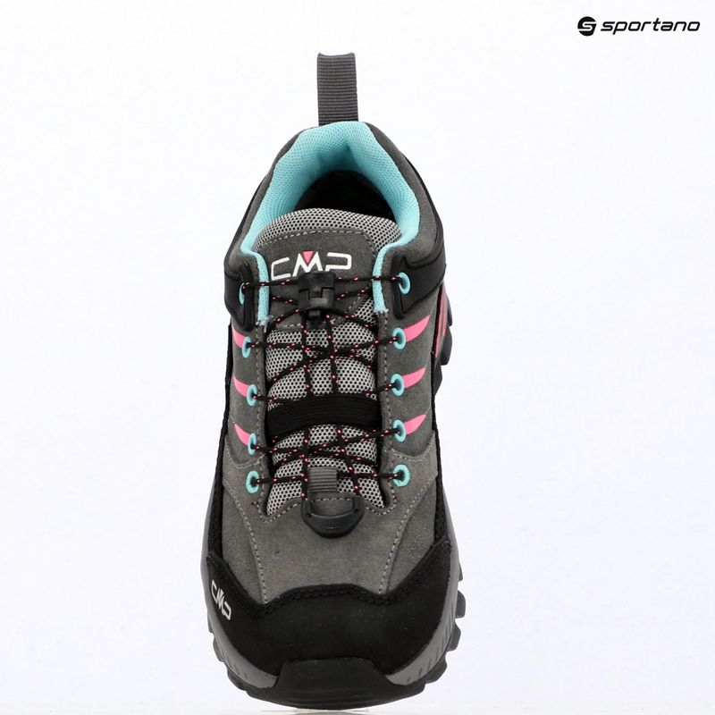 Dětské trekové boty CMP Rigel 2.0 Low Waterproof grey/acquarius/pink fluo 9