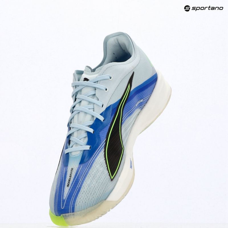 Házenkářské boty PUMA Accelerate Nitro SQD 5 aqua glow/puma black/green glare/royal sapphire 9
