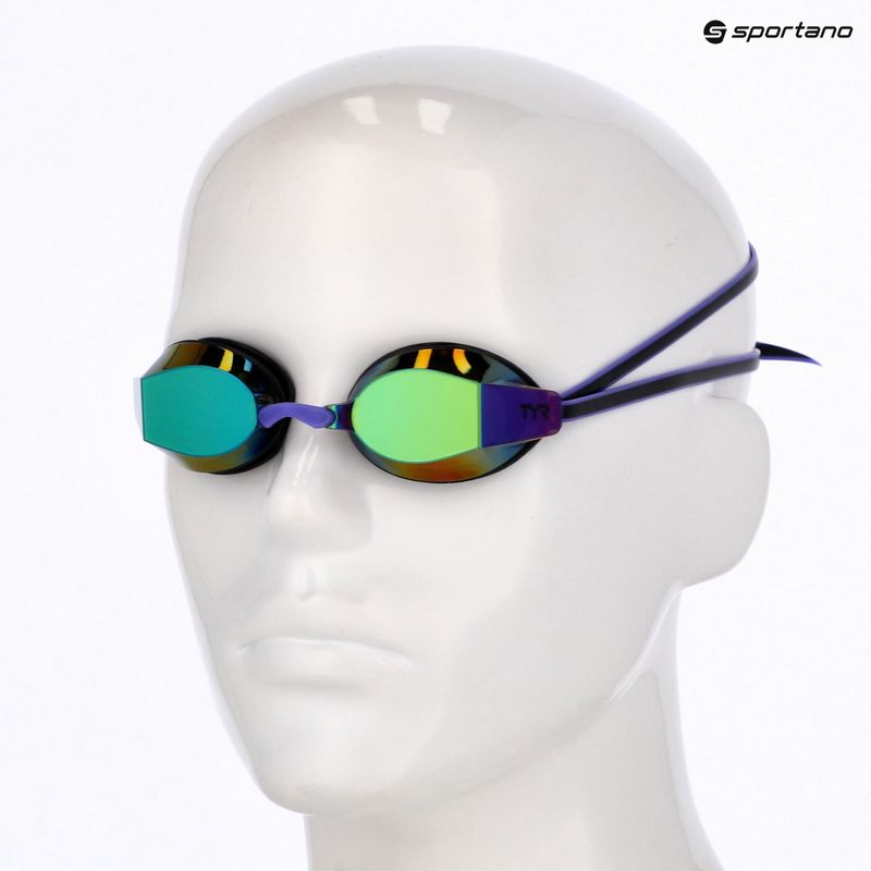 Dámské plavecké brýle TYR Blackops 140 Ev Racing Mirrored purple/green 6