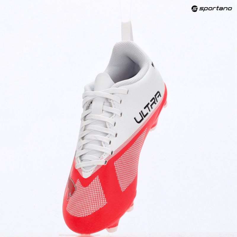 Dětské kopačky Puma Ultra 7 Play FG/AG Jr Ultra Red/Puma Black/Puma White 16