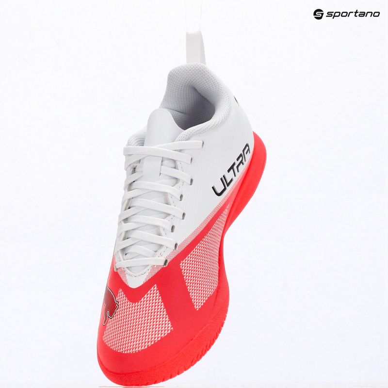 Dětské kopačky Puma Ultra 7 Play IT Jr Ultra Red/Puma Black/Puma White 16