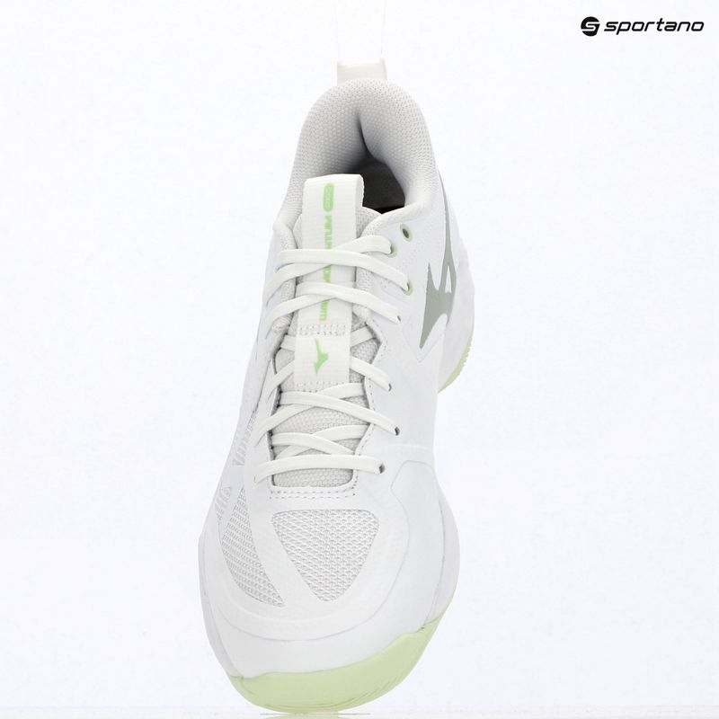 Dámské volejbalové boty Mizuno Wave Momentum Pro white/aqua gray/ambrosia 15