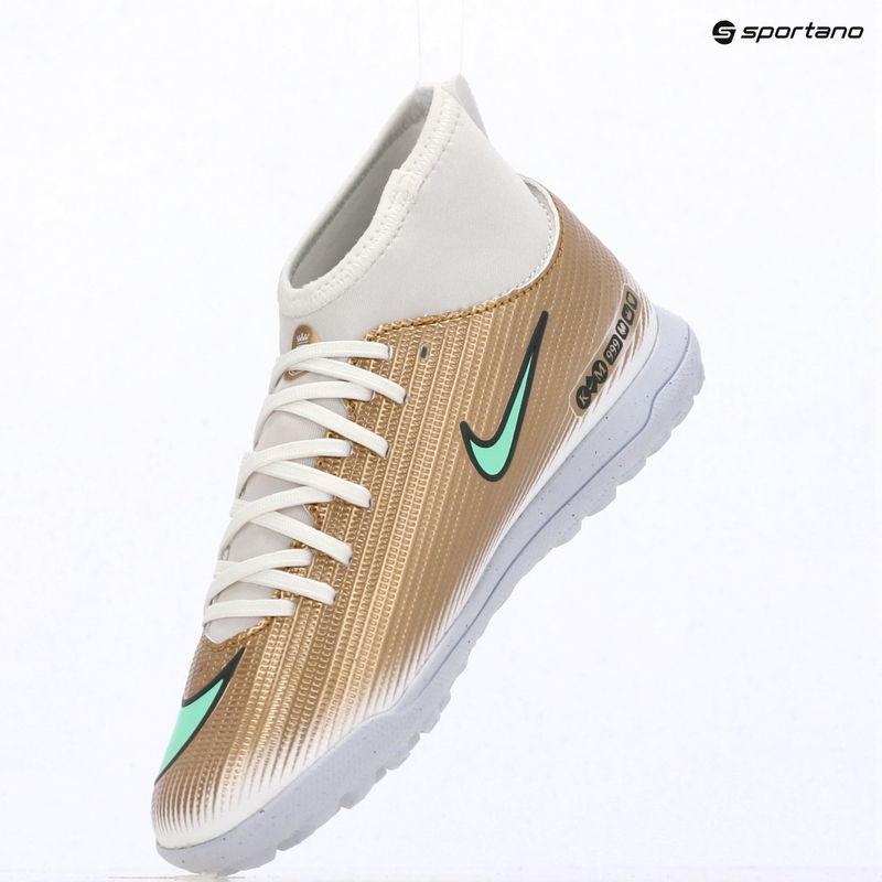 Dětské kopačky Nike Jr. Mercurial Superfly 11 Club "Kylian Mbappé" metallic gold/green glow 15