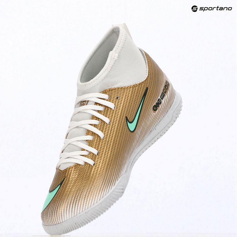 Dětské kopačky Nike Jr. Mercurial Superfly 11 Club "Kylian Mbappé" metallic gold/green glow 15