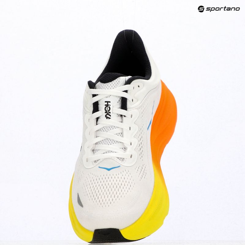 Pánské běžecké boty HOKA Bondi 9 Wide white/neon tangerine 16