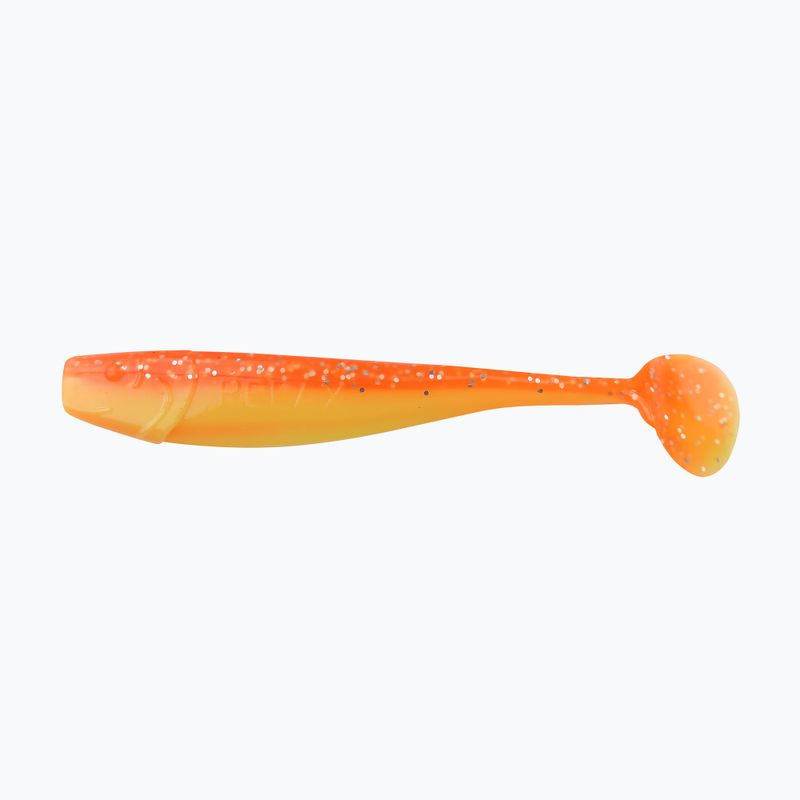 Relax Kingshad 5 Laminovaná gumová nástraha 3 ks. Oranžovo-stříbrné třpytky / hedvábí KS5