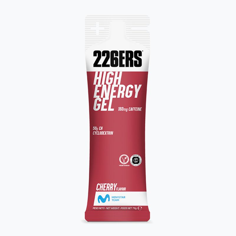 226ERS High Energy Sada energetických gelů s kofeinem 24 ks. x 76 g třešeň 2