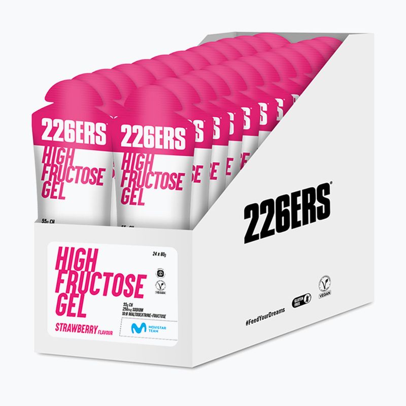 226ERS Sada energetických gelů s vysokým obsahem fruktózy 24 ks. x 80 g jahoda