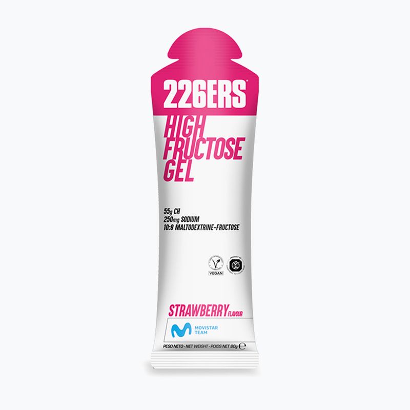 226ERS Sada energetických gelů s vysokým obsahem fruktózy 24 ks. x 80 g jahoda 2