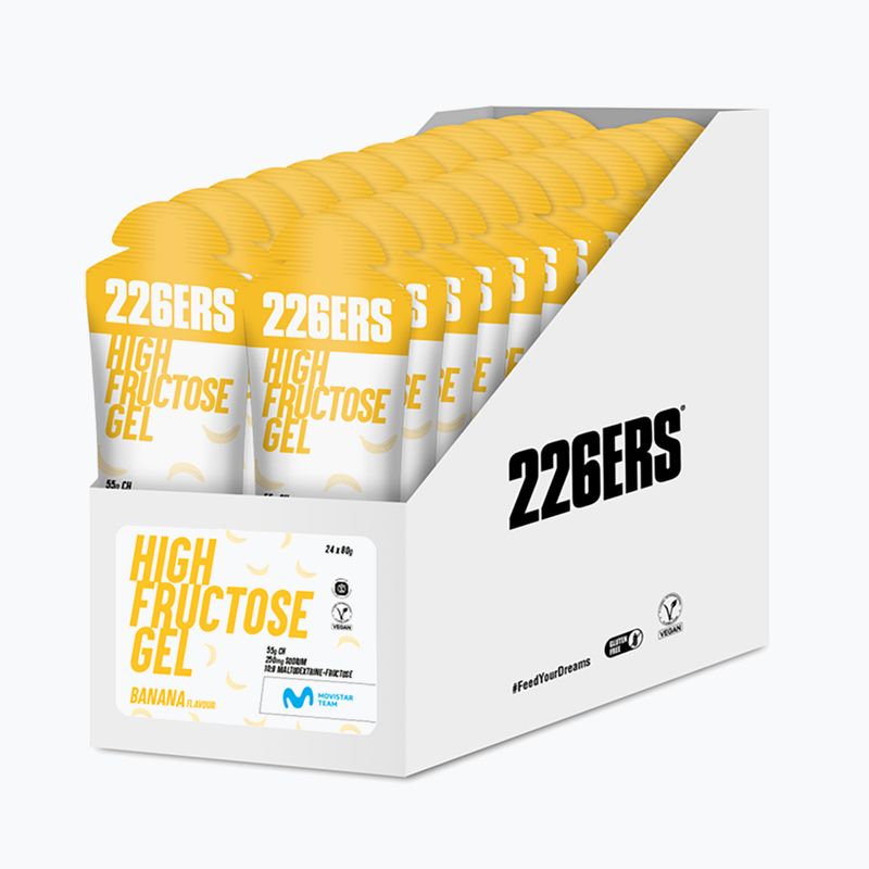 226ERS Sada energetických gelů s vysokým obsahem fruktózy 24 ks. x 80 g banán