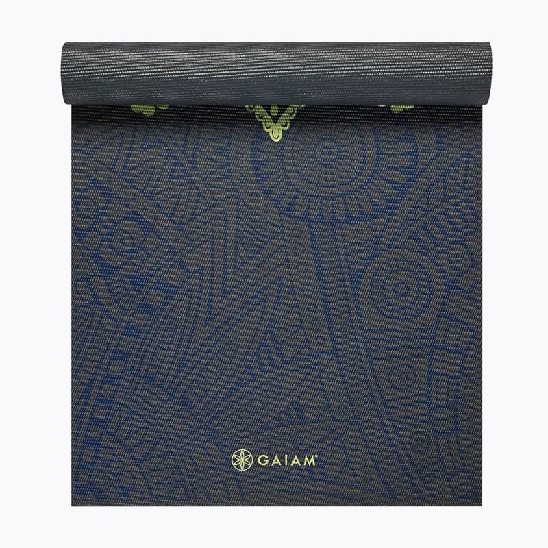 Jógová podložka Gaiam Premium Sundial Layers 6 mm black/navy/yellow 2