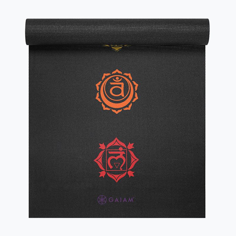 Podložka na jógu Gaiam Premium Black Chakra 6 mm black chakra 2