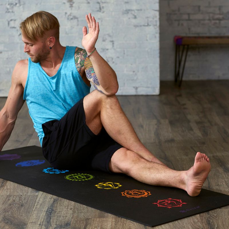 Podložka na jógu Gaiam Premium Black Chakra 6 mm black chakra 7