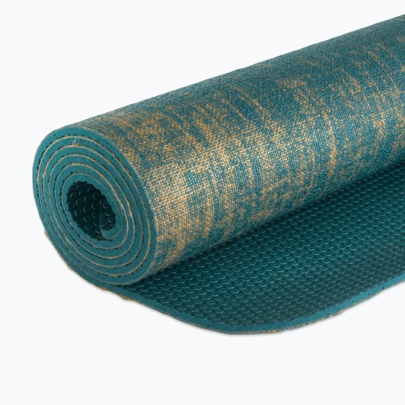 Jógová podložka Gaiam Jute 6 mm blue 5