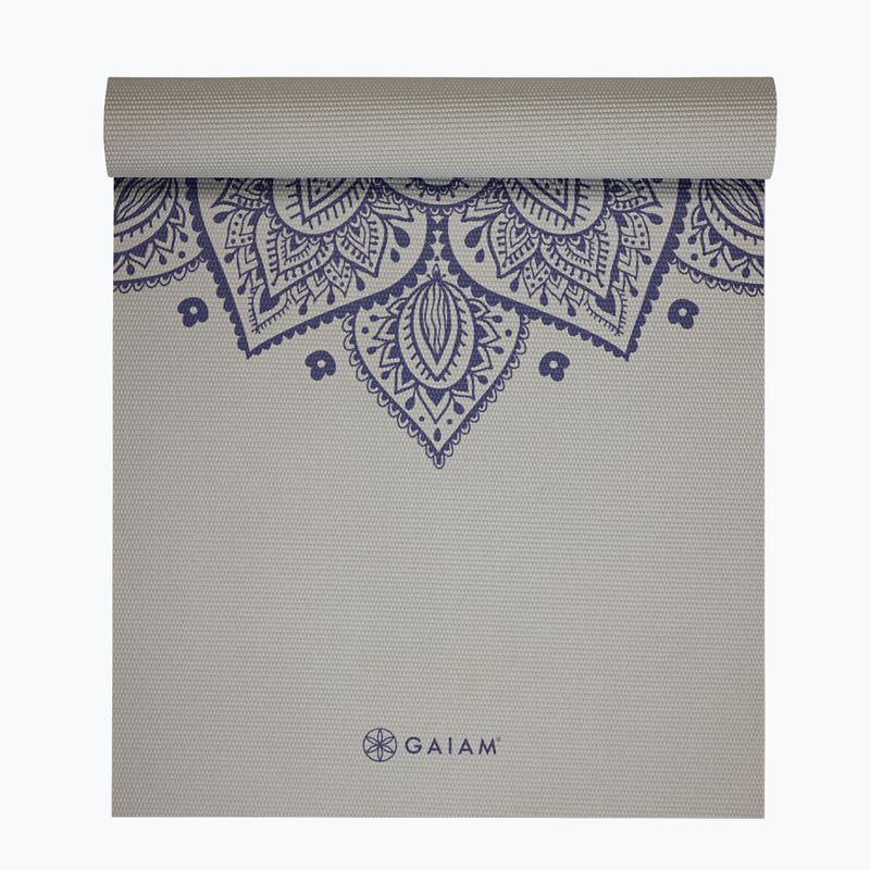 Jógová podložka Gaiam Sustained Yoga grey sundial flower 2