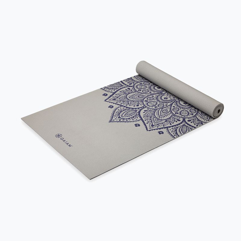 Jógová podložka Gaiam Sustained Yoga grey sundial flower 3
