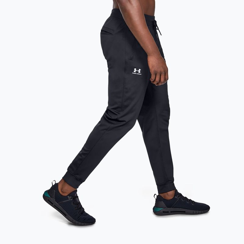 Pánské kalhoty  Under Armour Sportstyle Tricot Jogger black/white 4