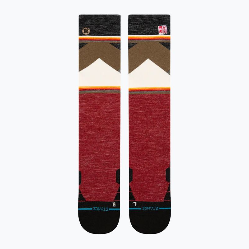 Stance Jimmy Chin Ultralight Wool Snow červené lyžařské ponožky 2