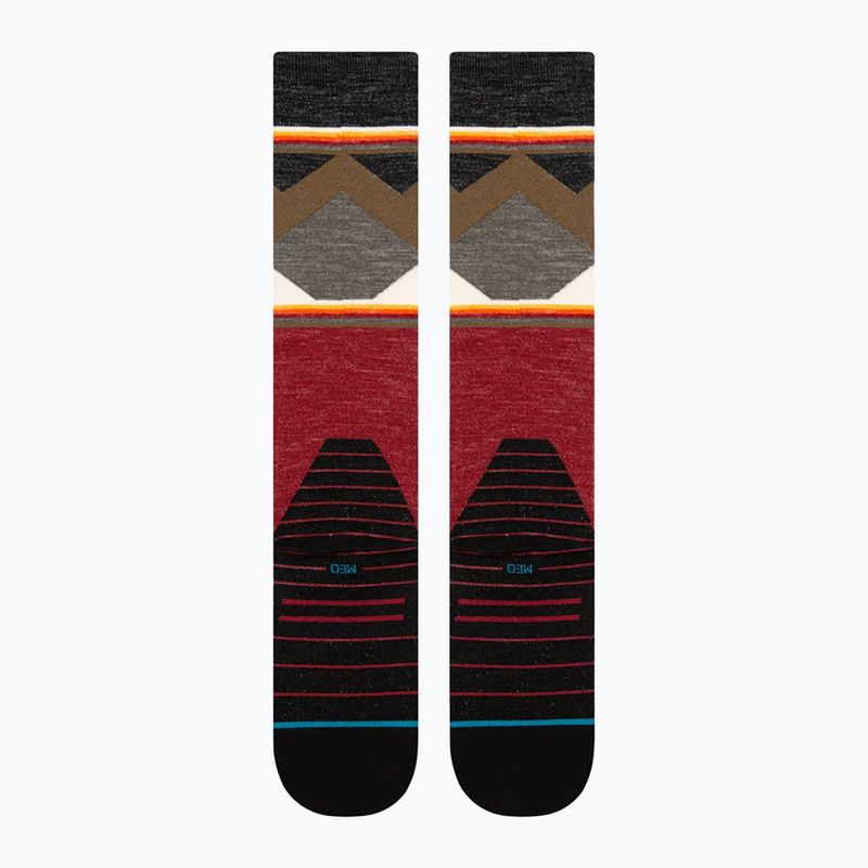 Stance Jimmy Chin Ultralight Wool Snow červené lyžařské ponožky 3