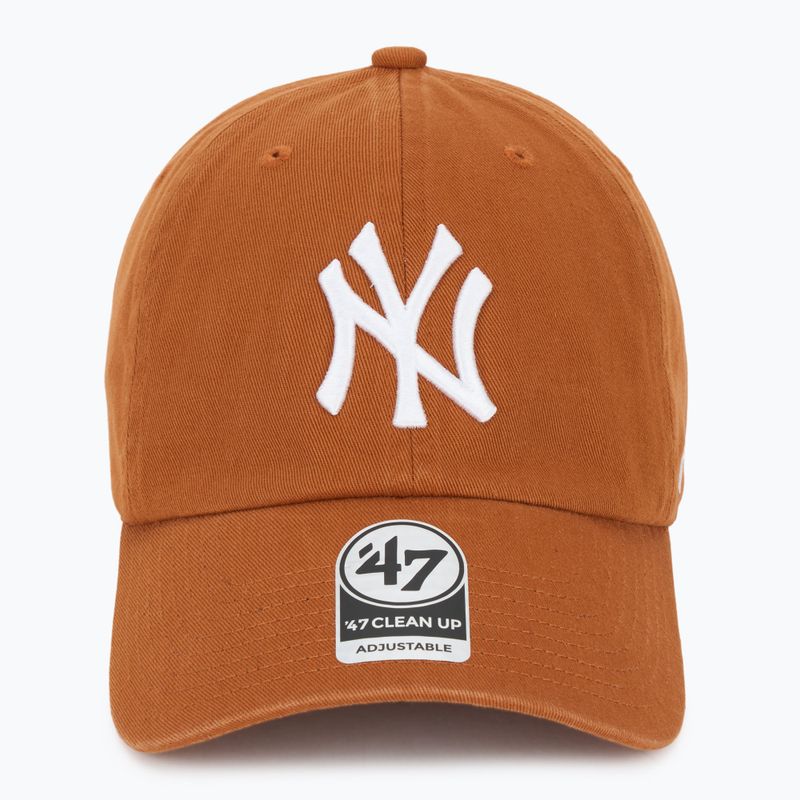 Kšiltovka 47 Brand MLB New York Yankees CLEAN UP burnt orange  2
