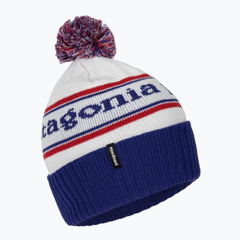 Patagonia Powder Town zimní čepice park stripe / viking blue