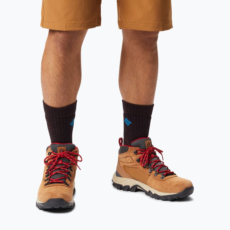 Columbia Newton Ridge Plus II Suede WP elk/mountain red pánské trekové boty 15