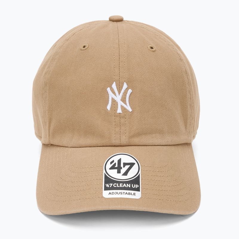 Kšiltovka 47 Brand MLB New York Yankees Base Runner CLEAN UP khaki 2