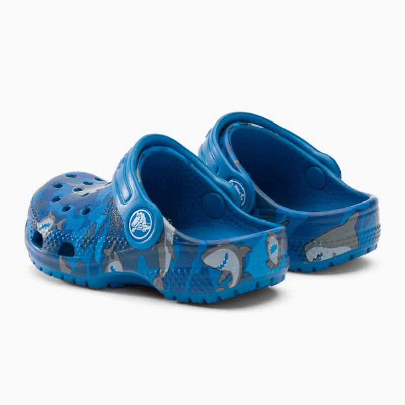 Dětské žabky Crocs Classic Shark Clog prep blue 4