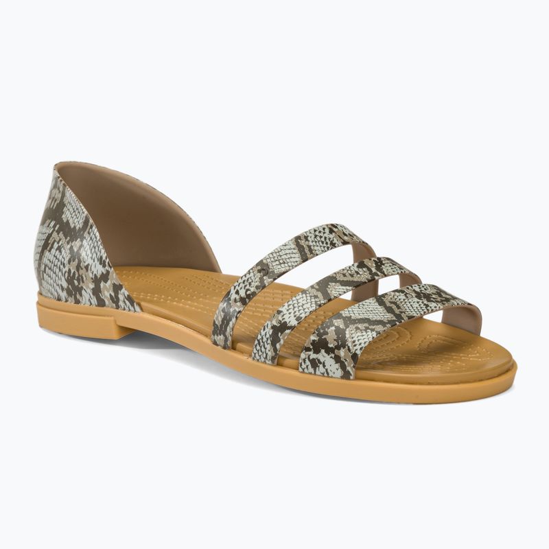 Dámské sandály Crocs Tulum Open Flat mushroom/stucco