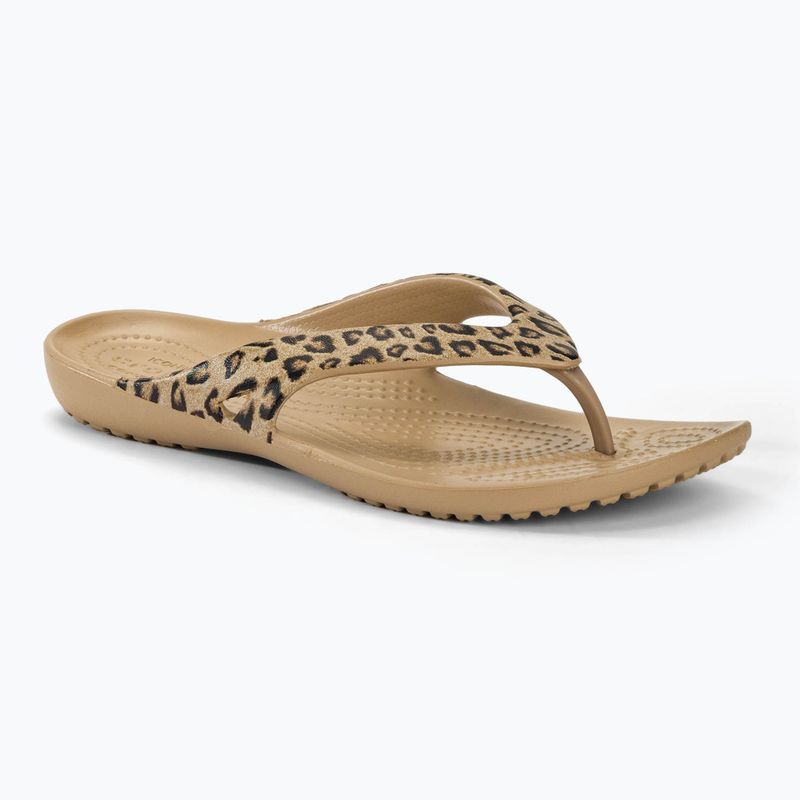 Dámské žabky Crocs Kadee II Leopard/gold