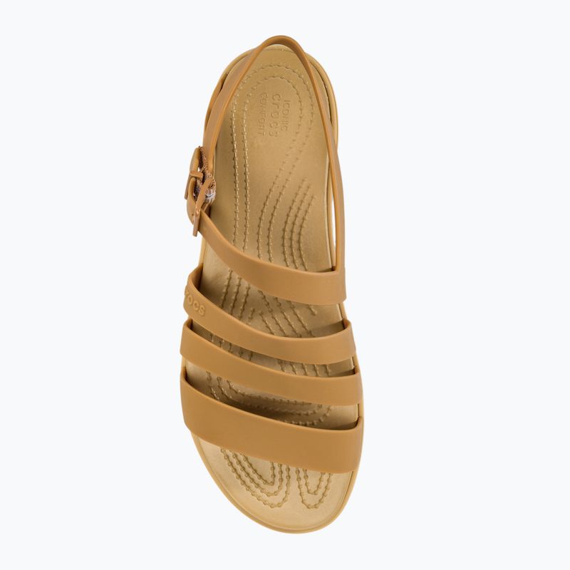 Dámské sandály  Crocs Tulum dark gold 5