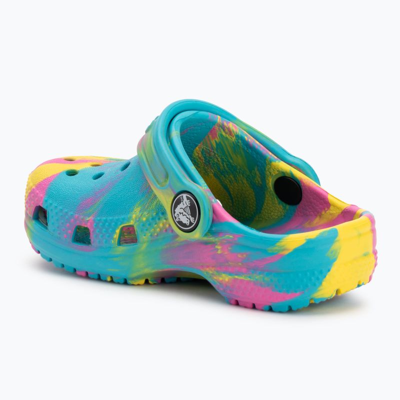 Dětské nazouváky Crocs Classic Marbled Clog Toddler digital aqua/multi 4